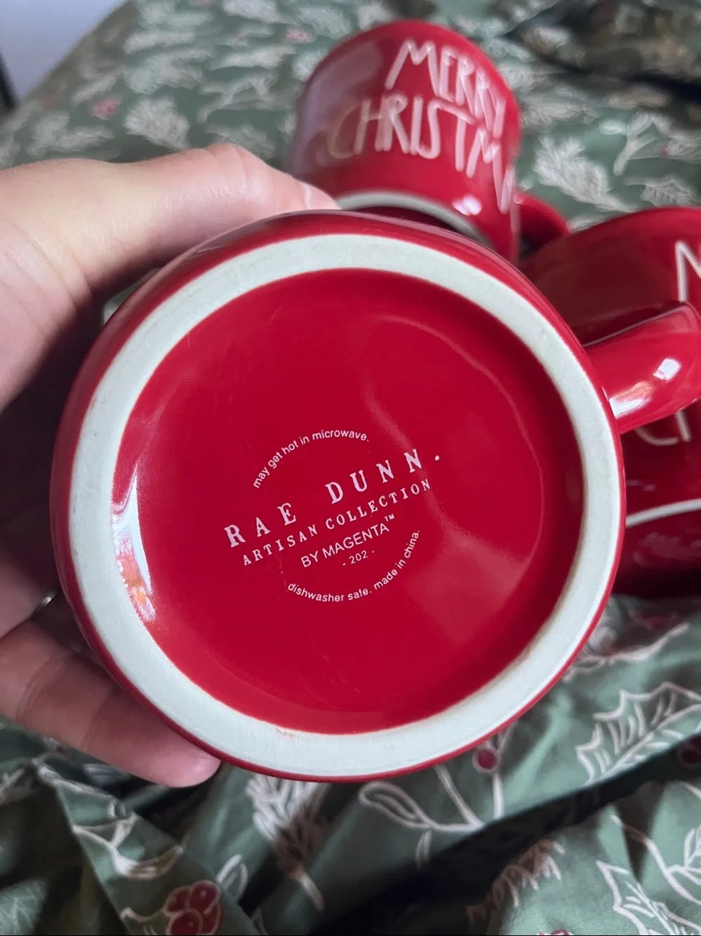 Trío of Rae Dunn Merry Christmas Mugs